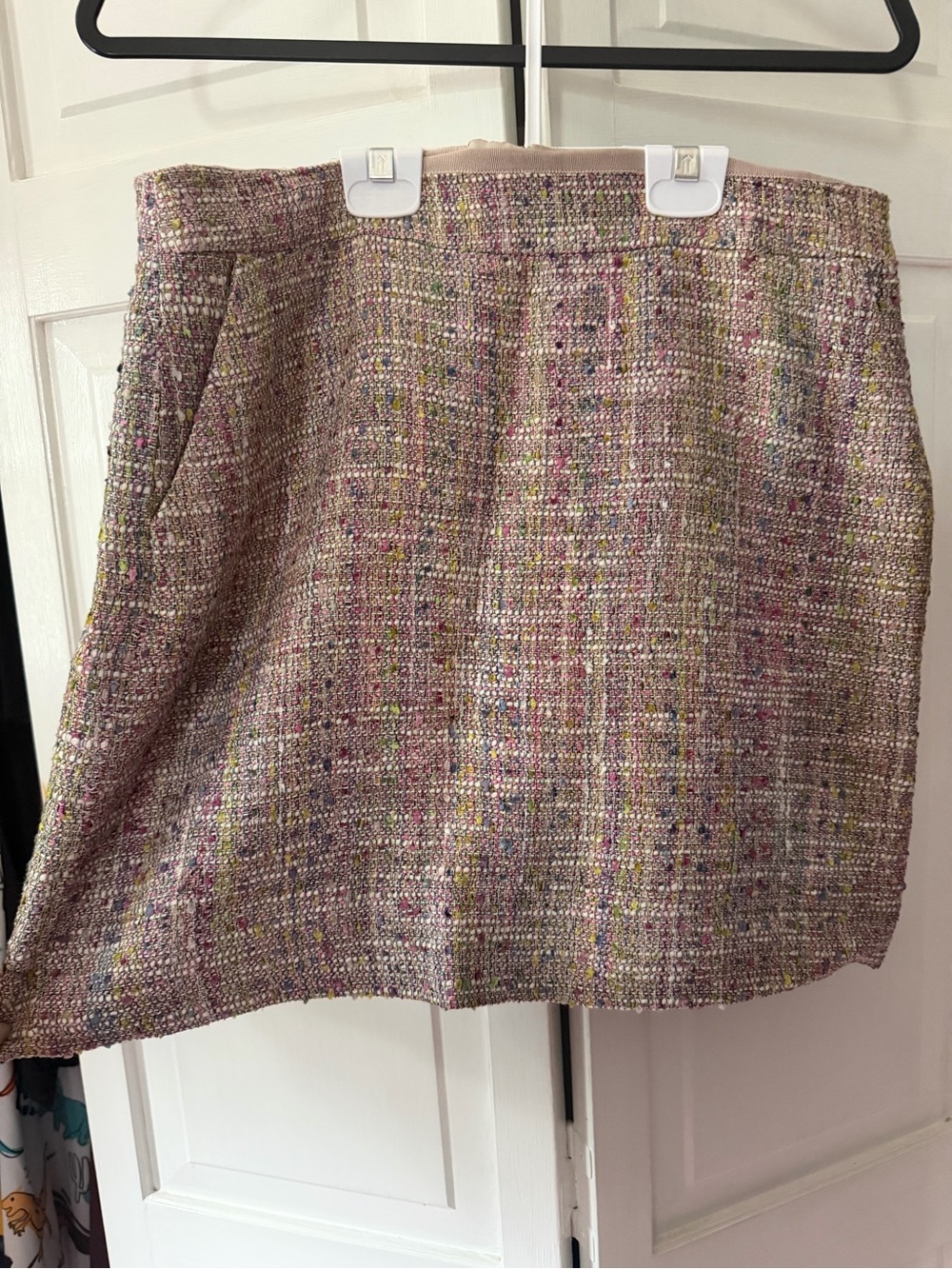 J. Crew Pink Multicolor Tweed Mini Skirt